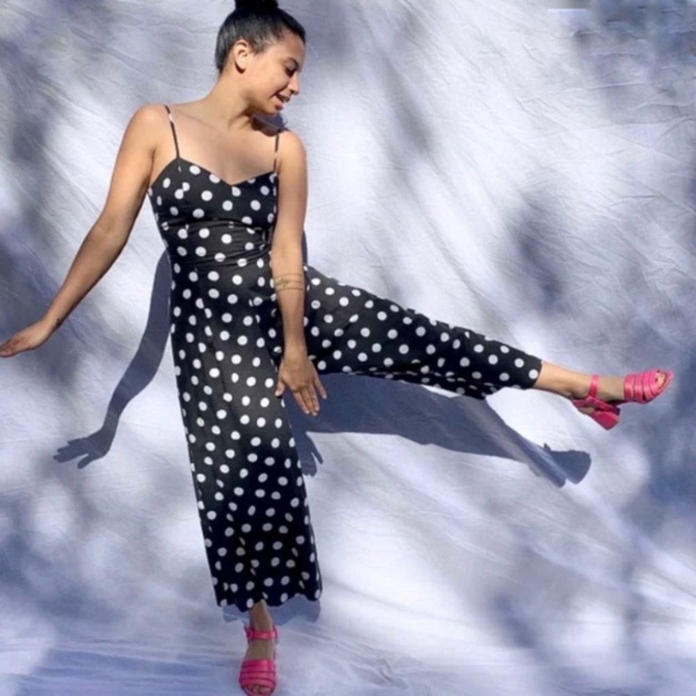 Mara Hoffman Embroidered Gauze Dot Wide Leg Jumpsuit 2